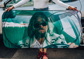 The Big Lebowski The Dude Driving Sunshade for Car Windshield | 64 x 32 Inches