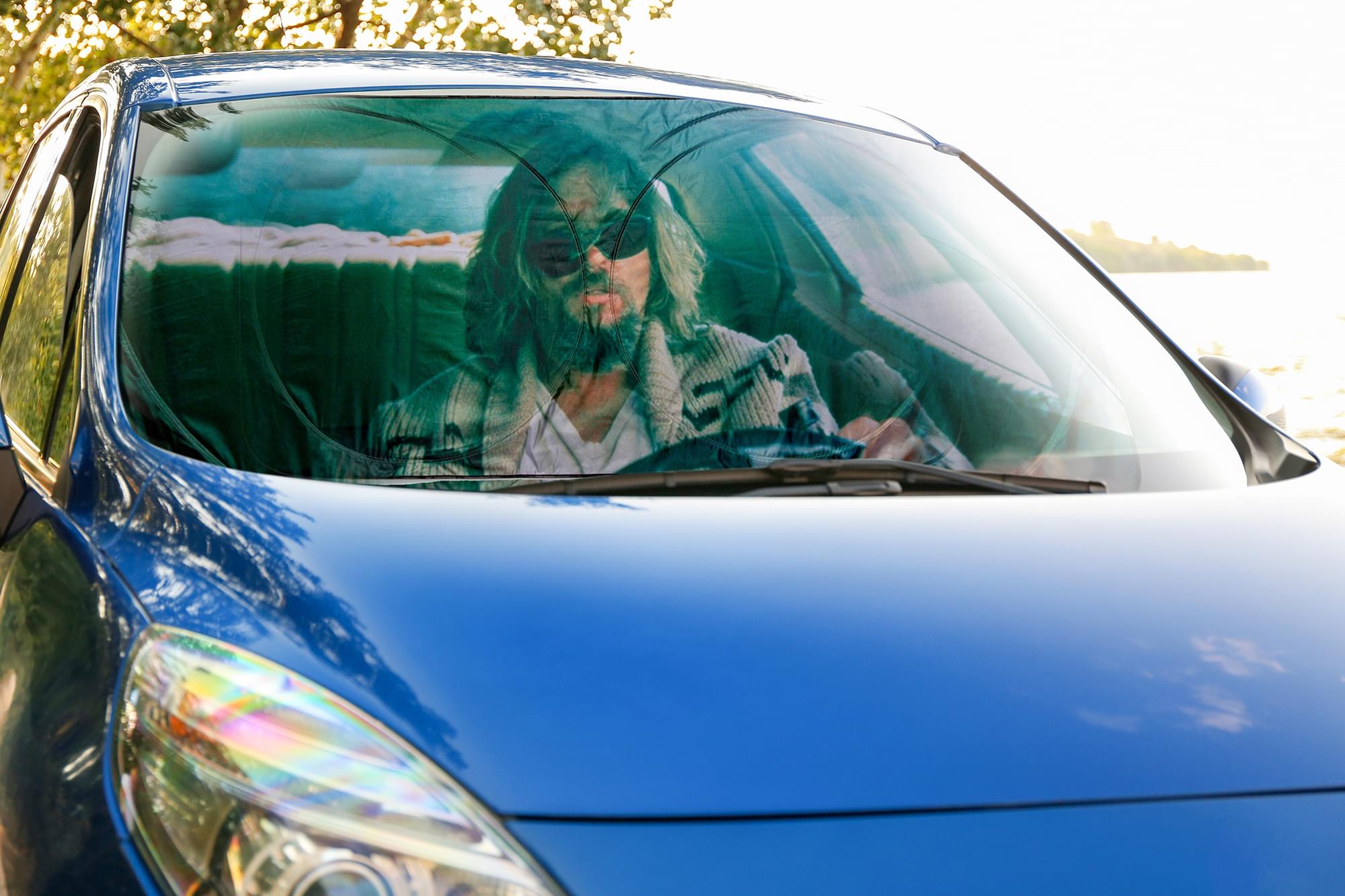 The Big Lebowski The Dude Driving Sunshade for Car Windshield | 64 x 32 Inches