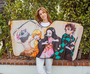 Demon Slayer Characters Accordion Sunshade for Car Windshield | 64 x 32 Inches