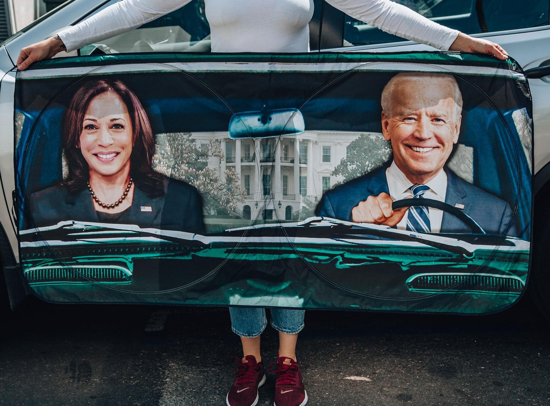 President Biden and VP Harris Sunshade for Car Windshield | 64 x 32 Inches
