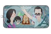 Bob's Burgers Belcher Family Sunshade for Car Windshield | 64 x 32 Inches