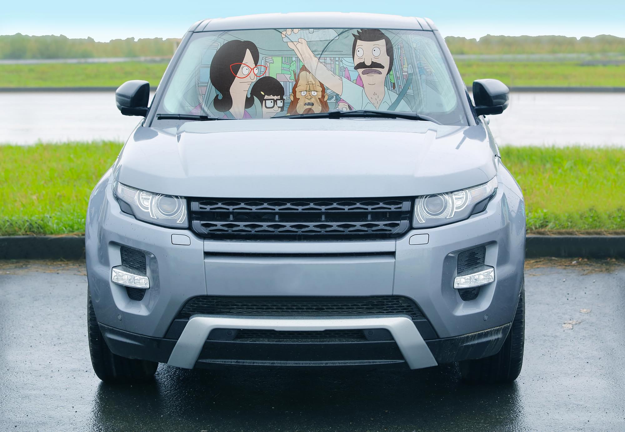 Bob's Burgers Belcher Family Sunshade for Car Windshield | 64 x 32 Inches