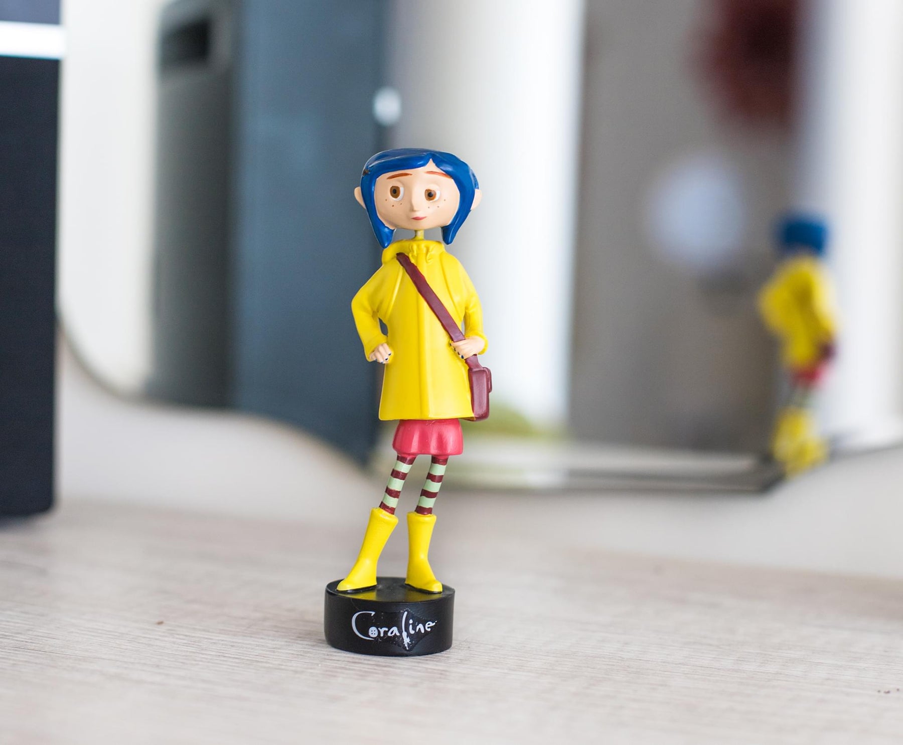 Coraline in Rain Coat PVC Bobble Figure | 5 Inches Tall