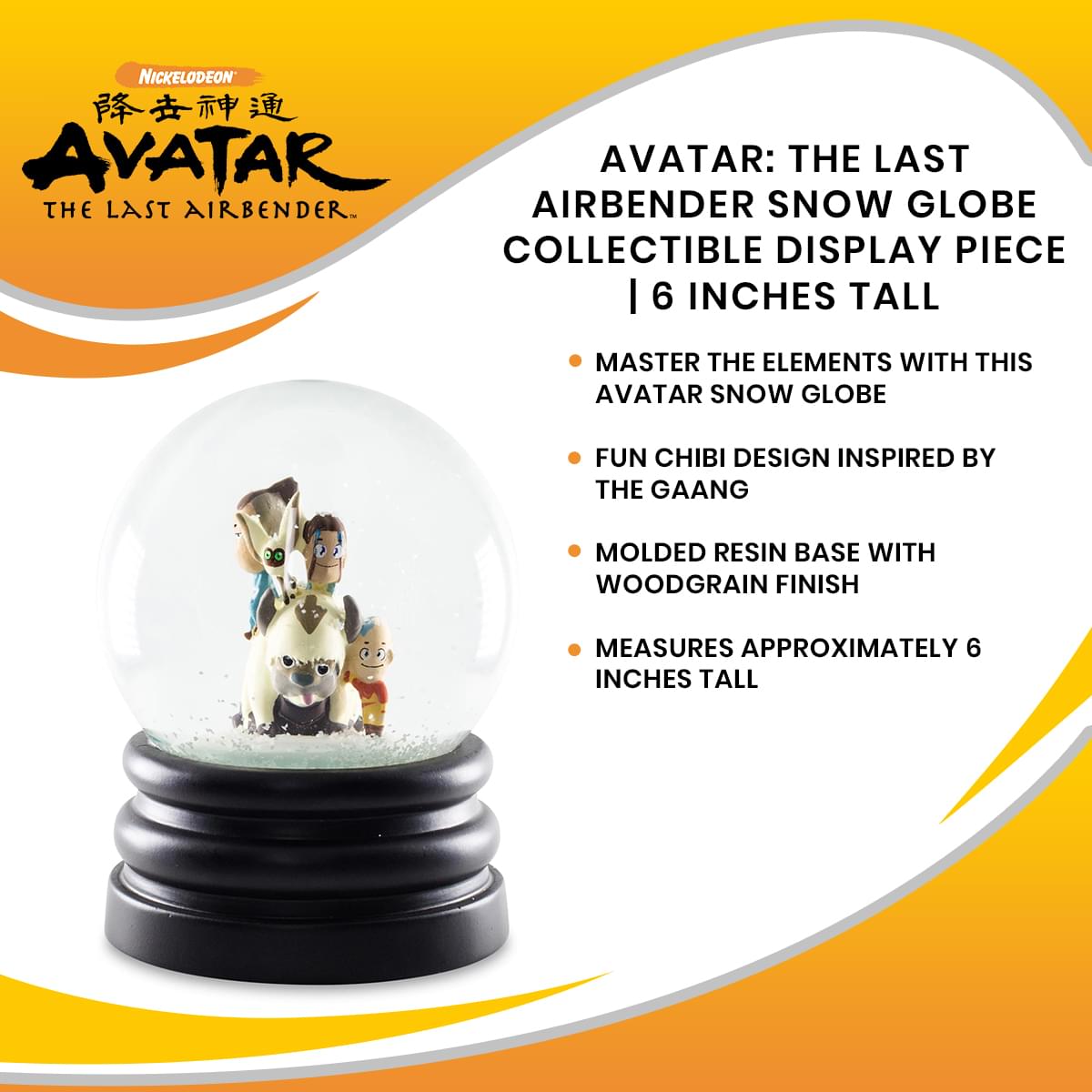 Avatar: The Last Airbender Snow Globe Collectible Display Piece | 6 Inches Tall