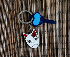 Demon Slayer Tanjiro Kamado Fox Mask Enamel Pendant Keychain