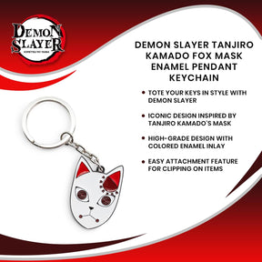 Demon Slayer Tanjiro Kamado Fox Mask Enamel Pendant Keychain