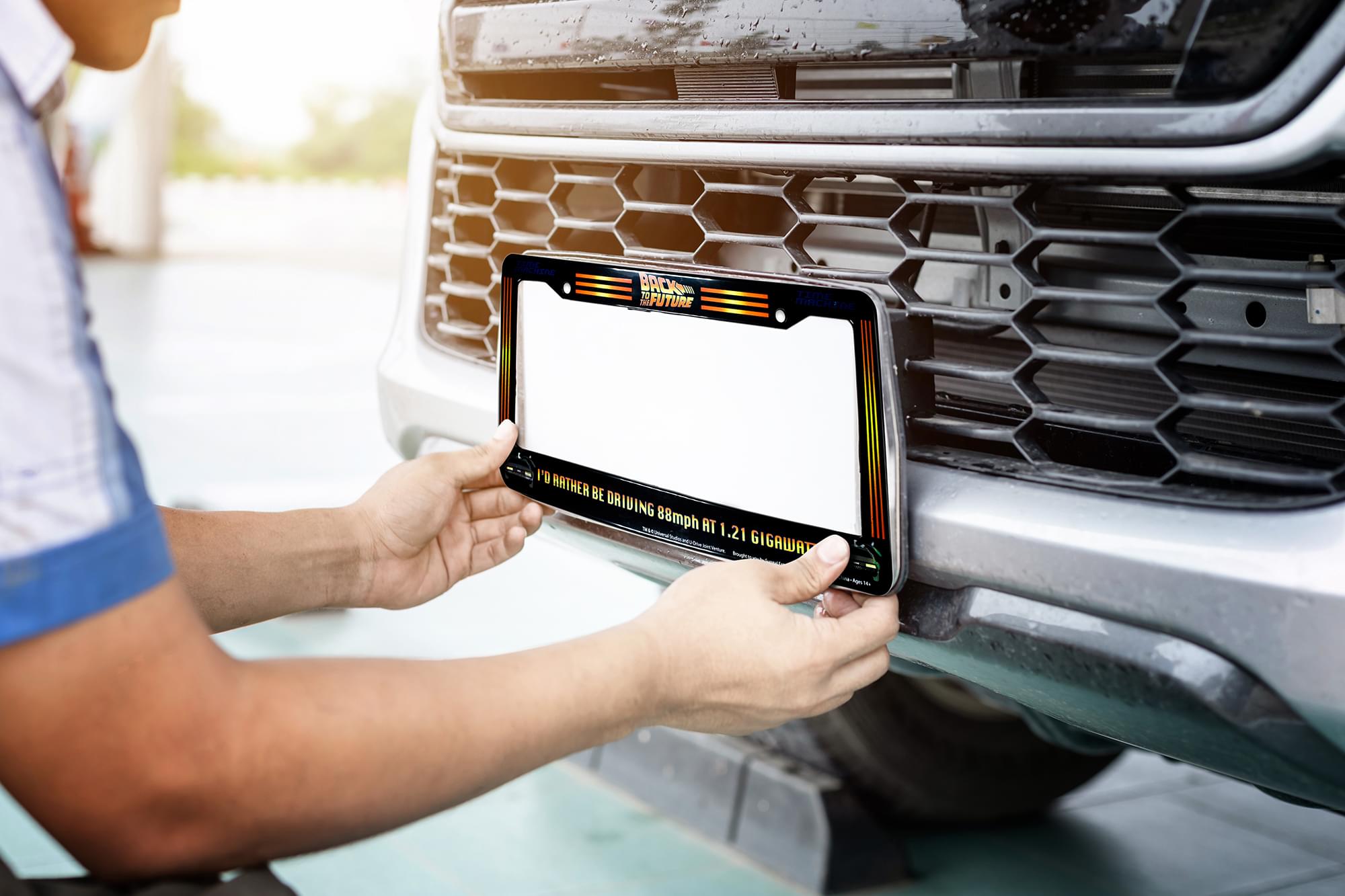 Back To The Future "I'd Rather Be Driving 88mph" License Plate Frame