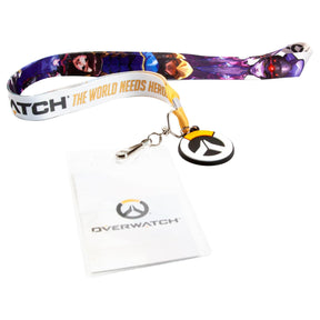 OFFICIAL Overwatch Lanyard | Feat. D. Va & More | Includes ID Holder & Logo Coin