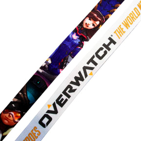 OFFICIAL Overwatch Lanyard | Feat. D. Va & More | Includes ID Holder & Logo Coin