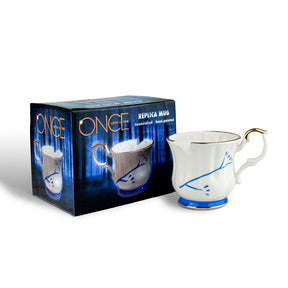 Once Upon A Time Collectibles | White Chipped Ceramic Molded Mug | 12oz
