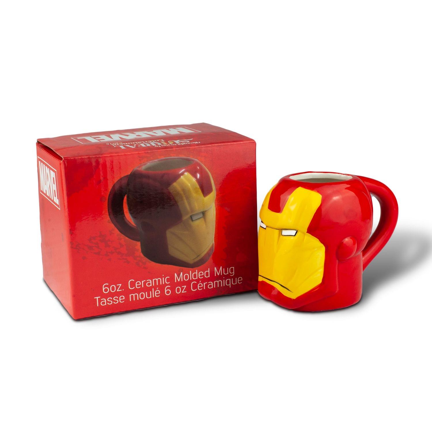 Marvel Collectible | Marvel Iron Man Armored Head 3D Ceramic Mug | 6 Ounces