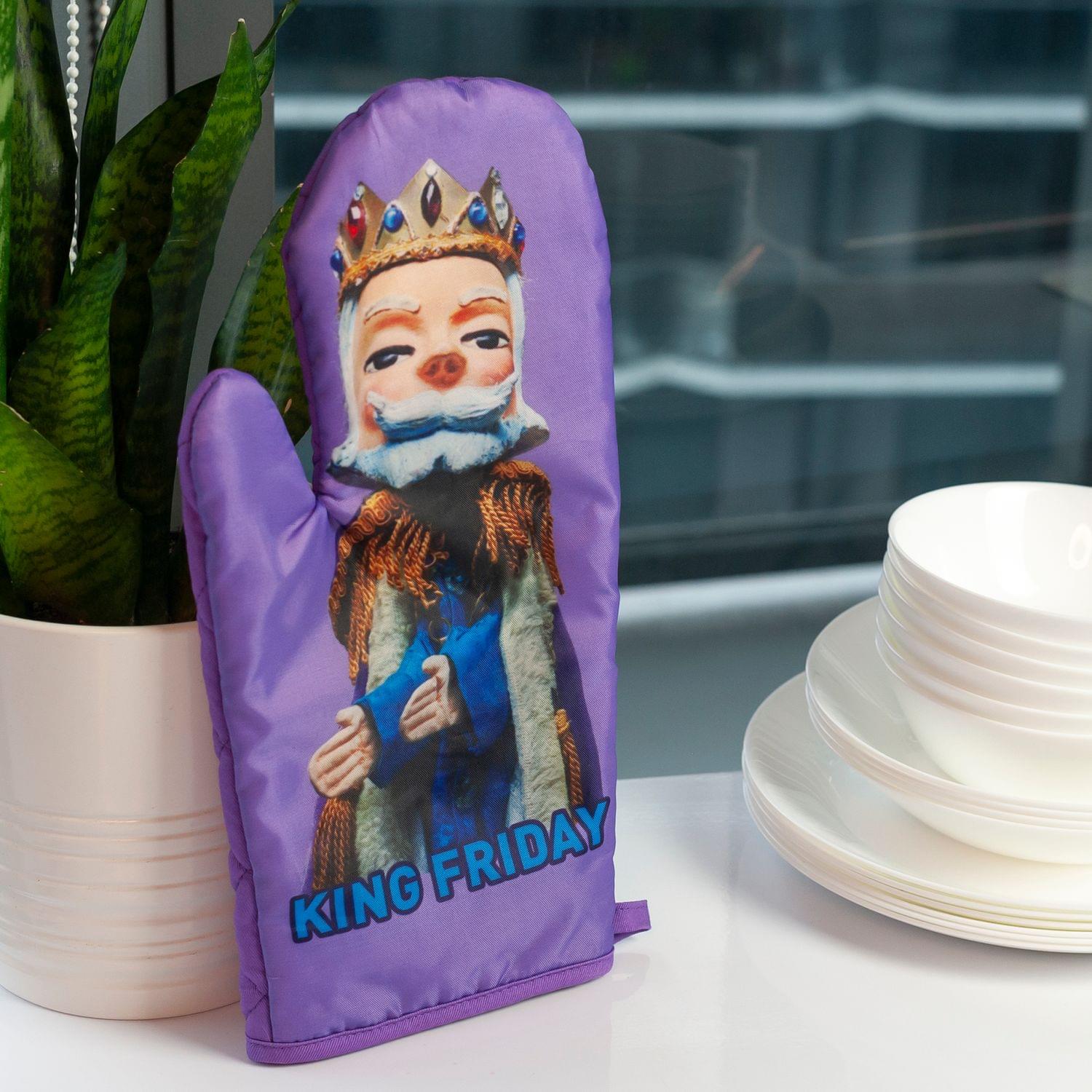 Mister Rogers Neighborhood King Friday Puppet Oven Mitt | TV Show Merchandise