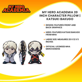 My Hero Academia 20 Inch Character Pillow | Katsuki Bakugo