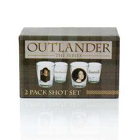 Outlander Collectibles Jamie and Claire Fraser Shot Glasses | Collectors Edition