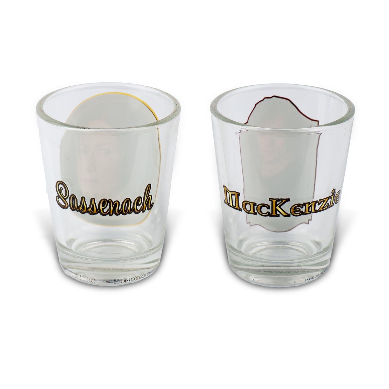 Outlander Collectibles Jamie and Claire Fraser Shot Glasses | Collectors Edition