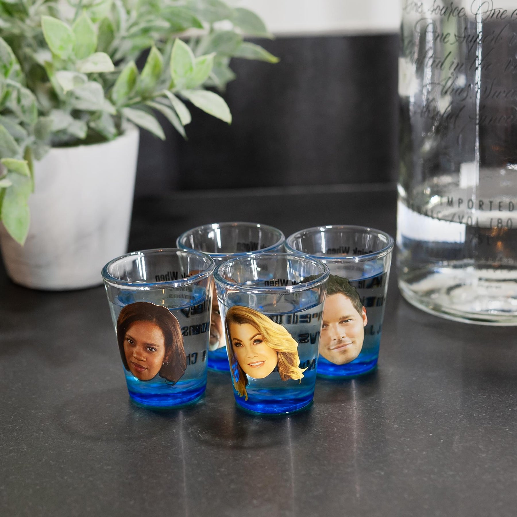 Greys Anatomy Drinking Game | Set Of 4 Character Shot Glasses | 2 Ounces Each
