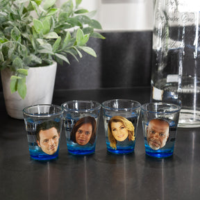Greys Anatomy Drinking Game | Set Of 4 Character Shot Glasses | 2 Ounces Each