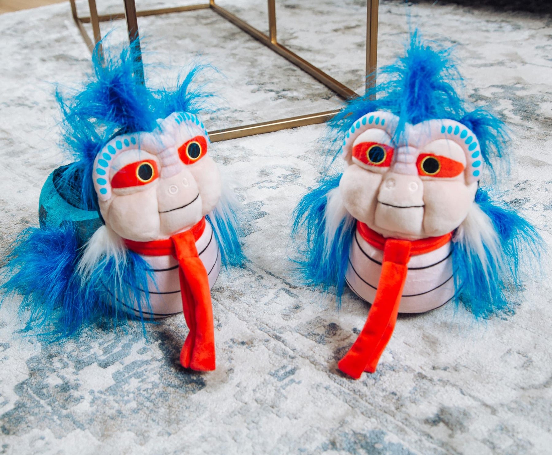 Labyrinth Ello Worm Plush Slippers for Adults | One Size Fits Most