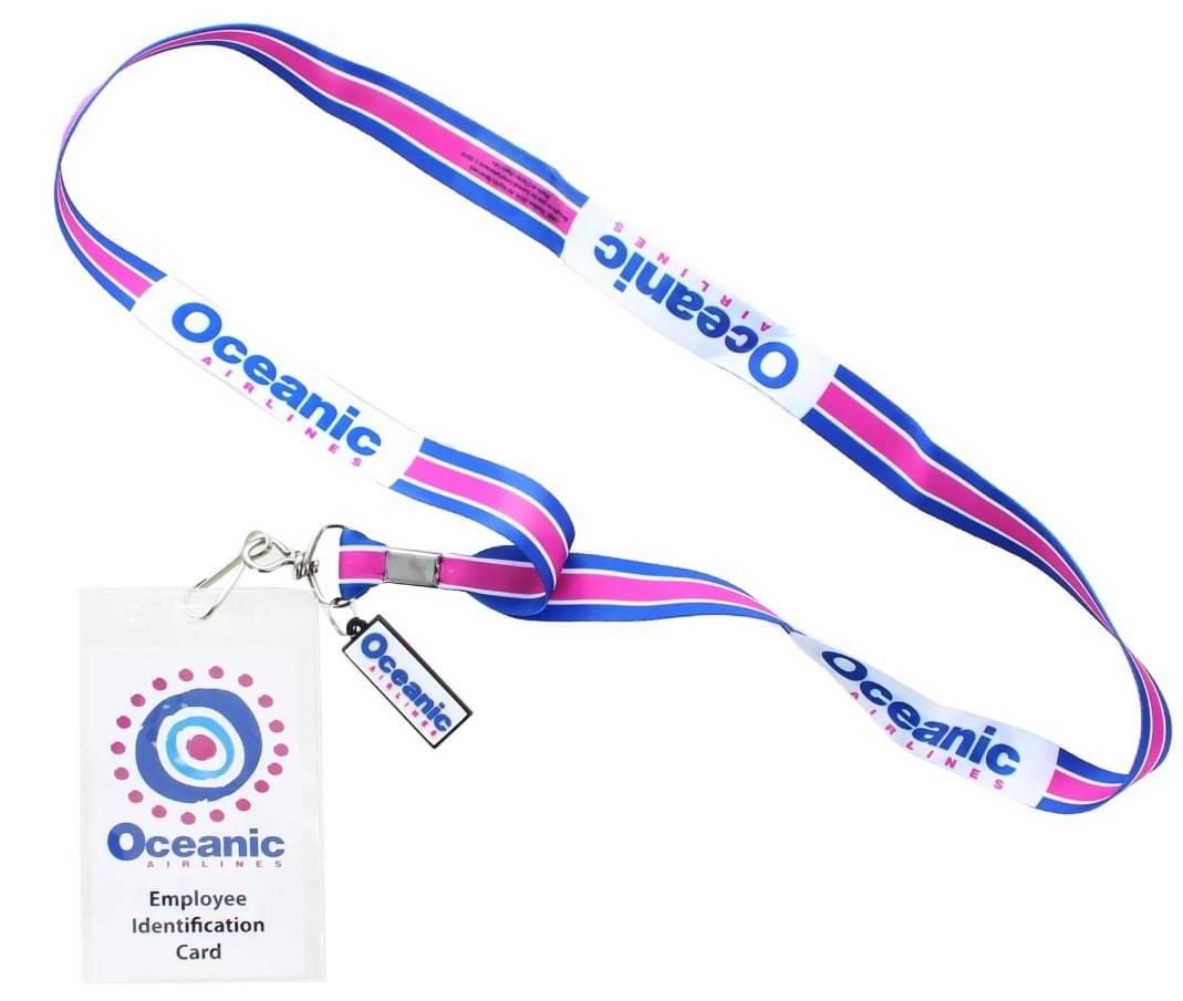 Lost Oceanic Airlines Lanyard with ID Card & Charm