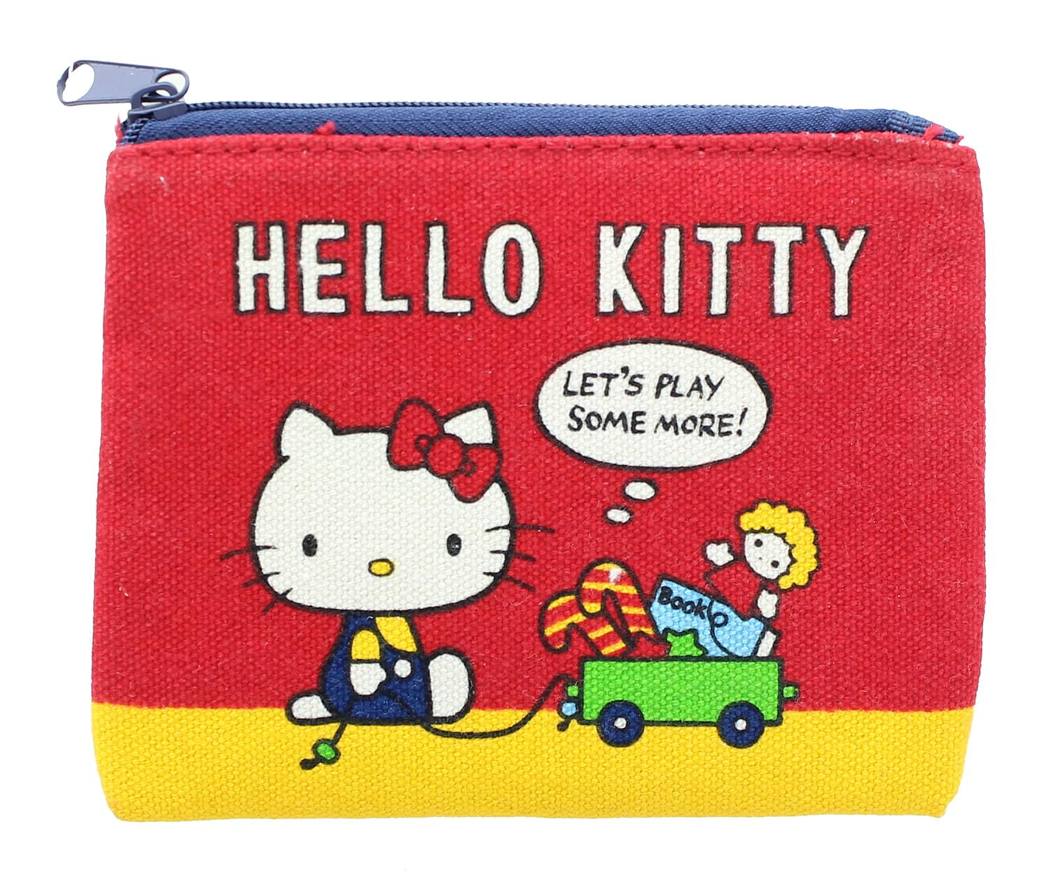 Hello Kitty Play Time Canvas Zipper Coin Pouch
