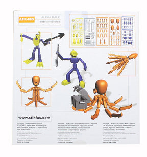 Stikfas Alpha Male Diver with Octopus 3" Mini Figure