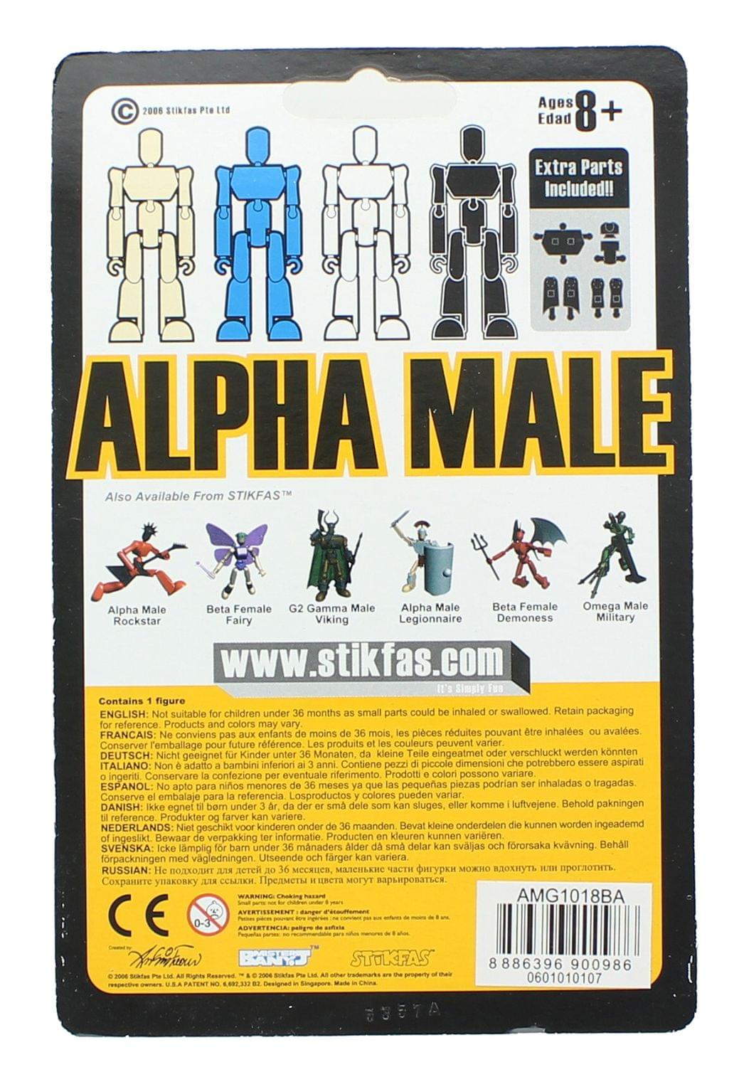 Stikfas 3 Inch Pre-Assembled Action Figure Kit - Alpha Male White