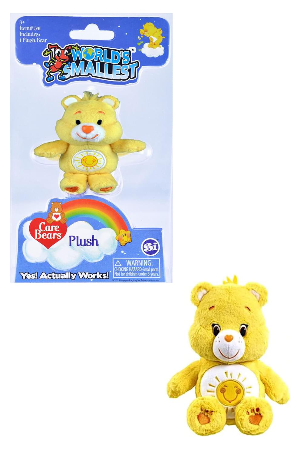 Worlds Smallest Care Bears Mini Plush Toy | Funshine Bear