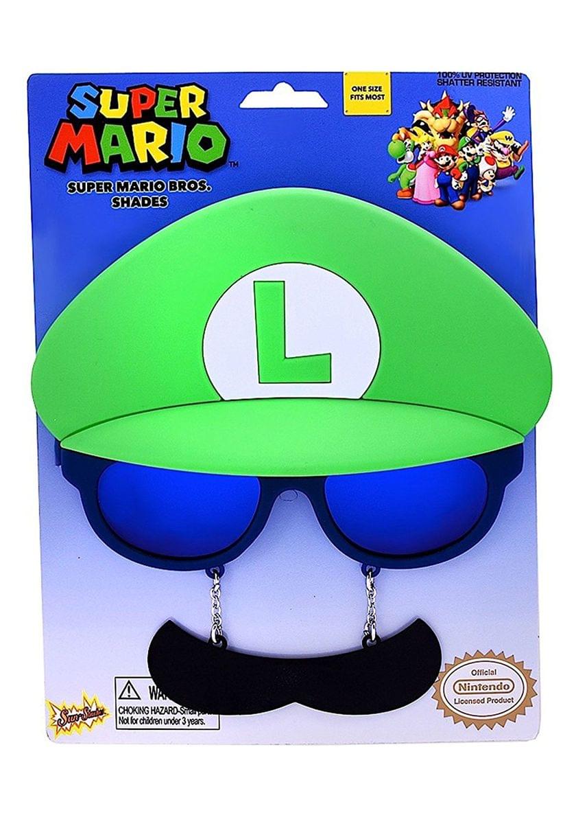 Luigi Mario Bros Sunstache Costume Glasses