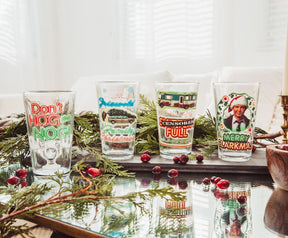 National Lampoon's Christmas Vacation Quotes 16-Ounce Pint Glasses | Set of 4