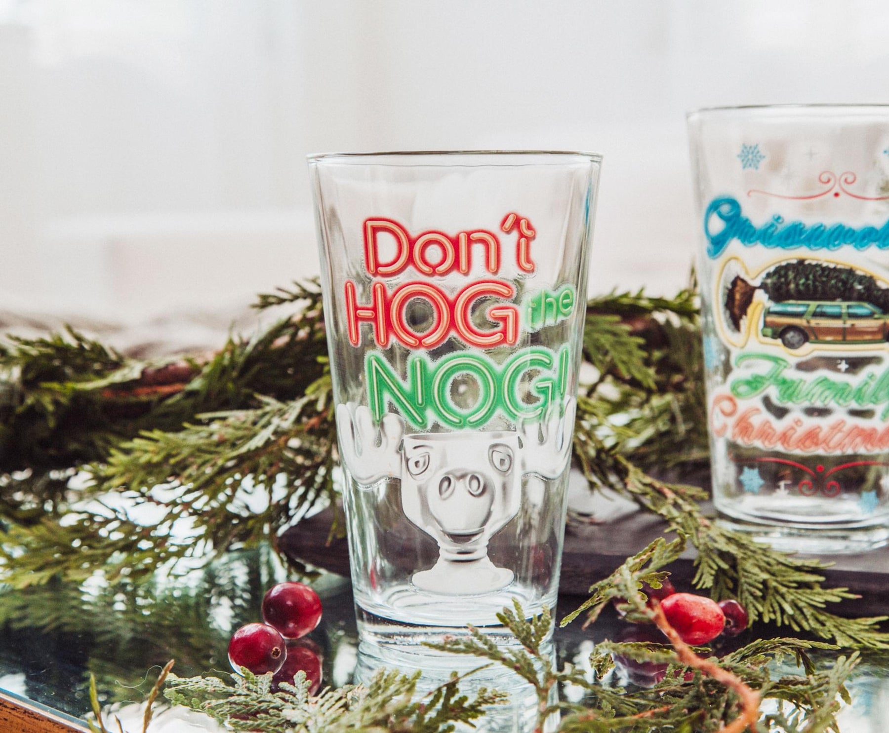 National Lampoon's Christmas Vacation Quotes 16-Ounce Pint Glasses | Set of 4