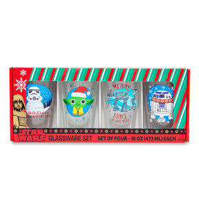 Star Wars Holiday Fun 16-Ounce Pint Glasses | Set of 4