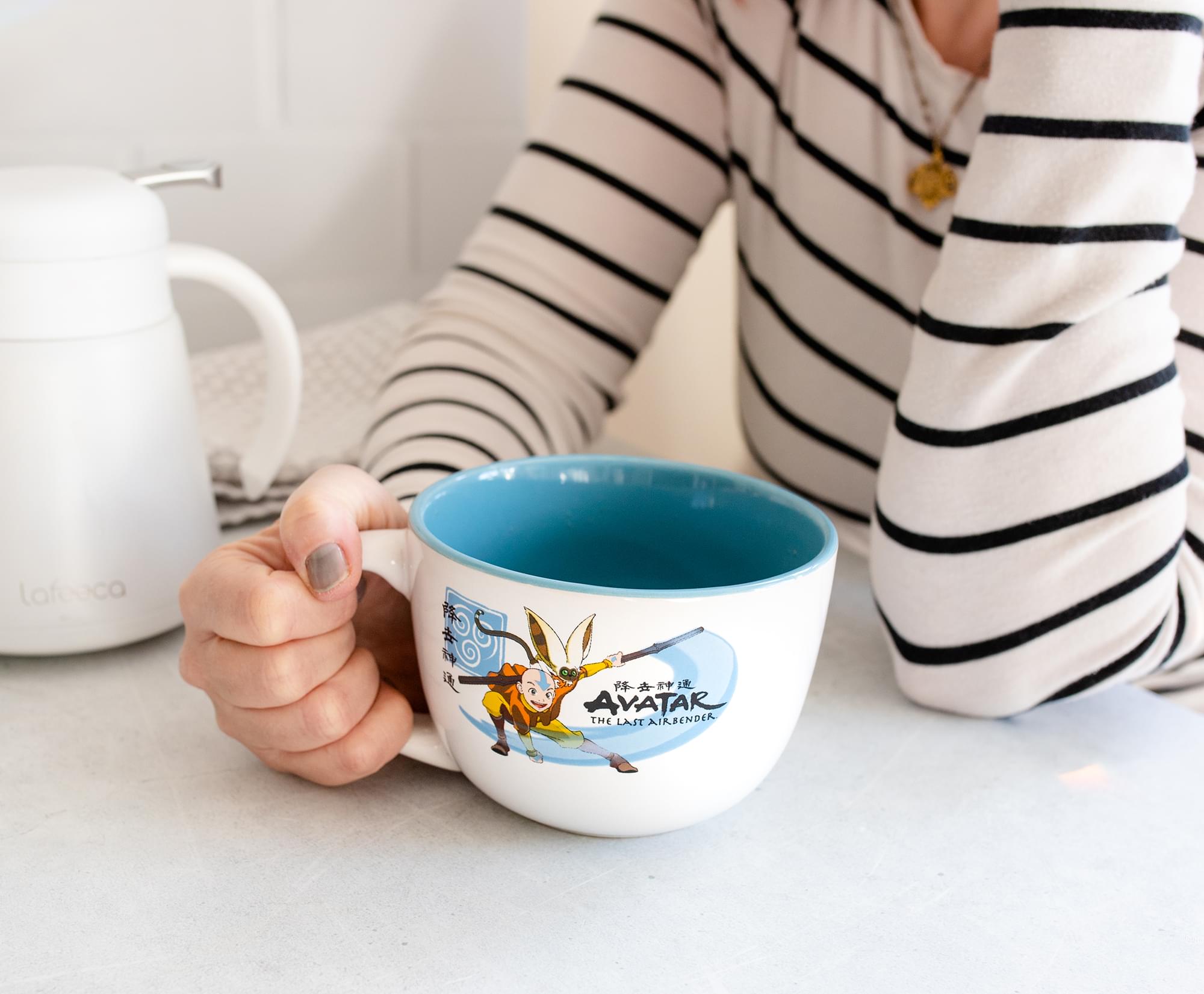 Avatar: The Last Airbender Aang and Momo Ceramic Soup Mug | Holds 24 Ounces