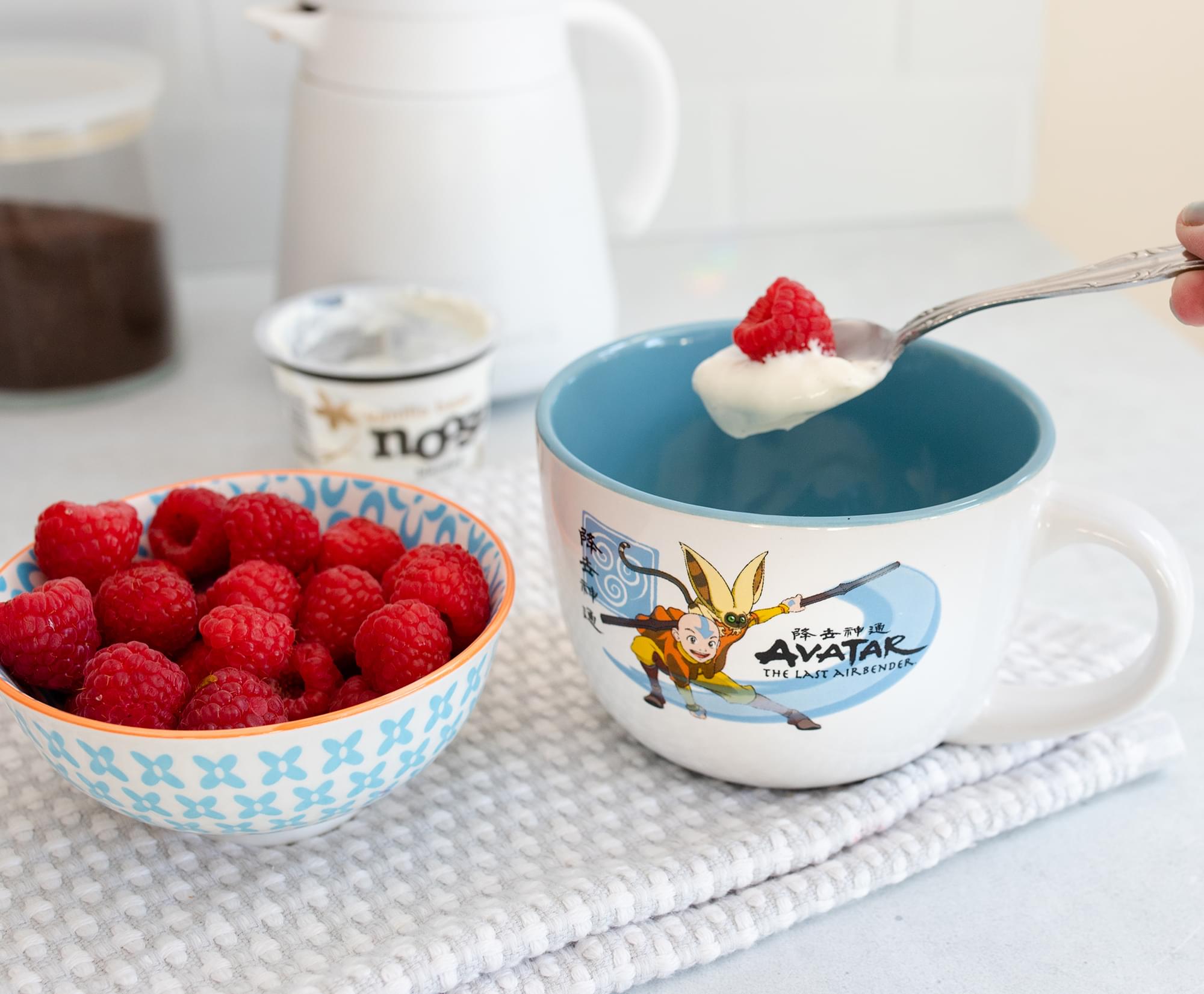 Avatar: The Last Airbender Aang and Momo Ceramic Soup Mug | Holds 24 Ounces
