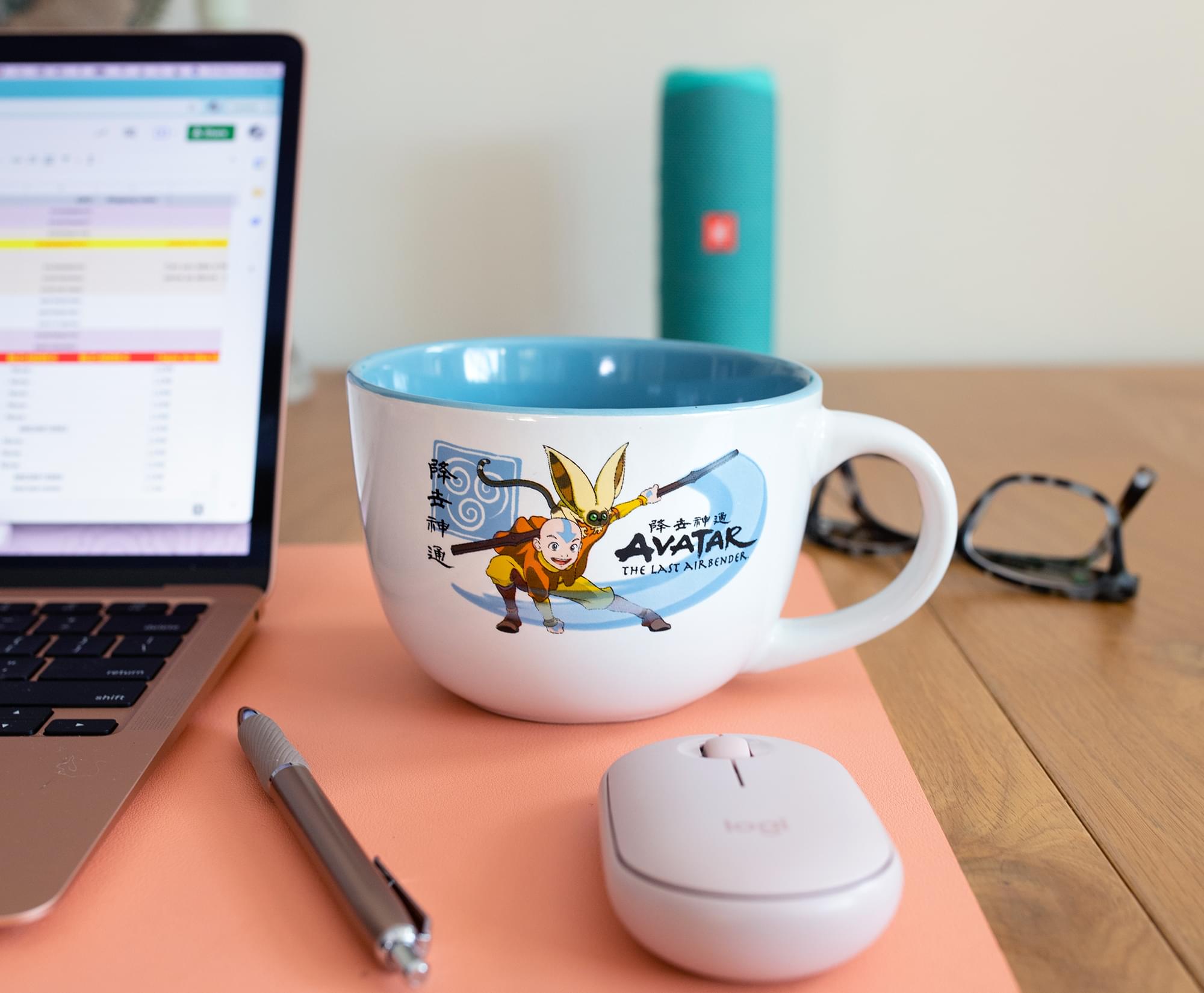 Avatar: The Last Airbender Aang and Momo Ceramic Soup Mug | Holds 24 Ounces