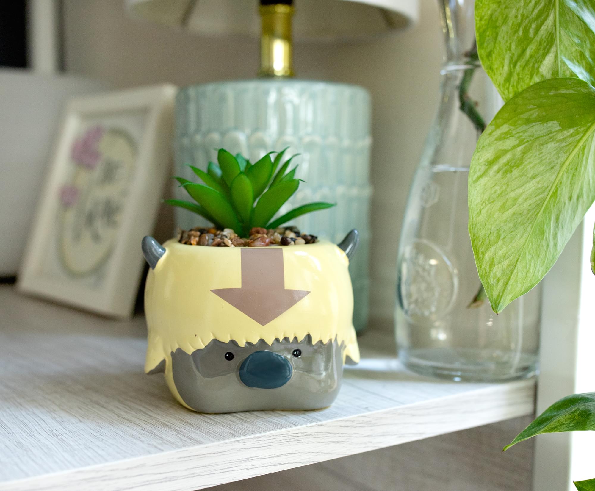 Avatar: The Last Airbender Appa 6-Inch Ceramic Planter With Artificial Succulent