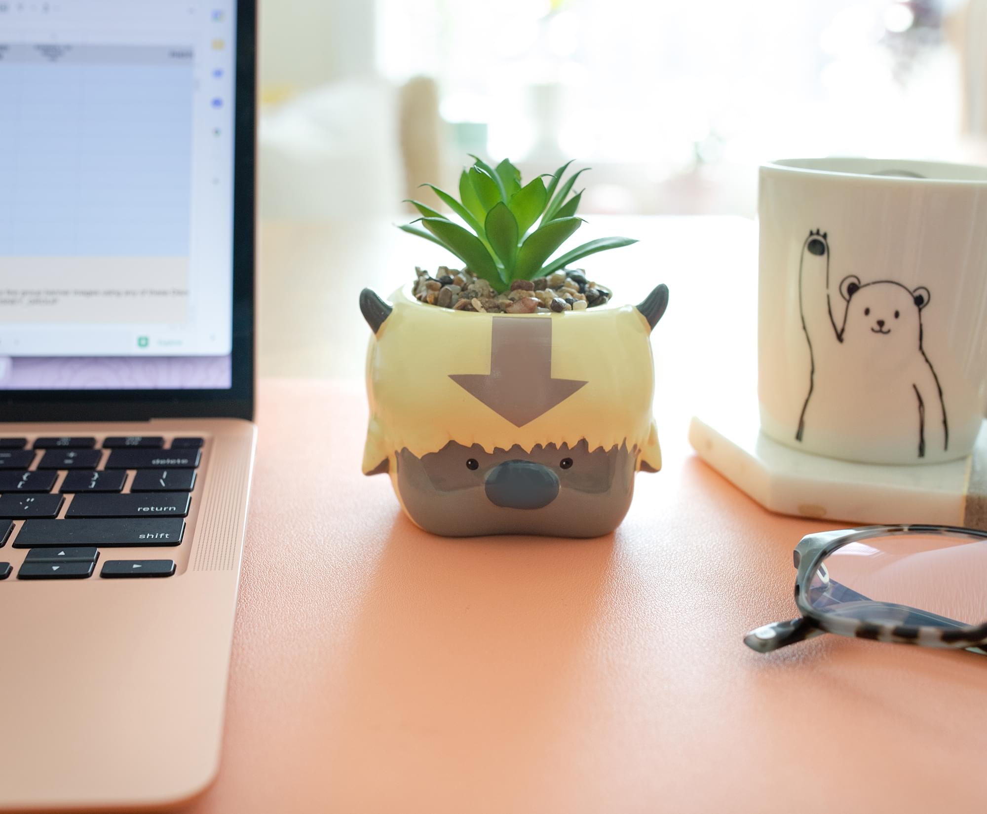 Avatar: The Last Airbender Appa 6-Inch Ceramic Planter With Artificial Succulent