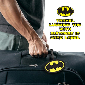 DC Comics Batman Logo Travel Luggage Tag With Suitcase ID Card Label
