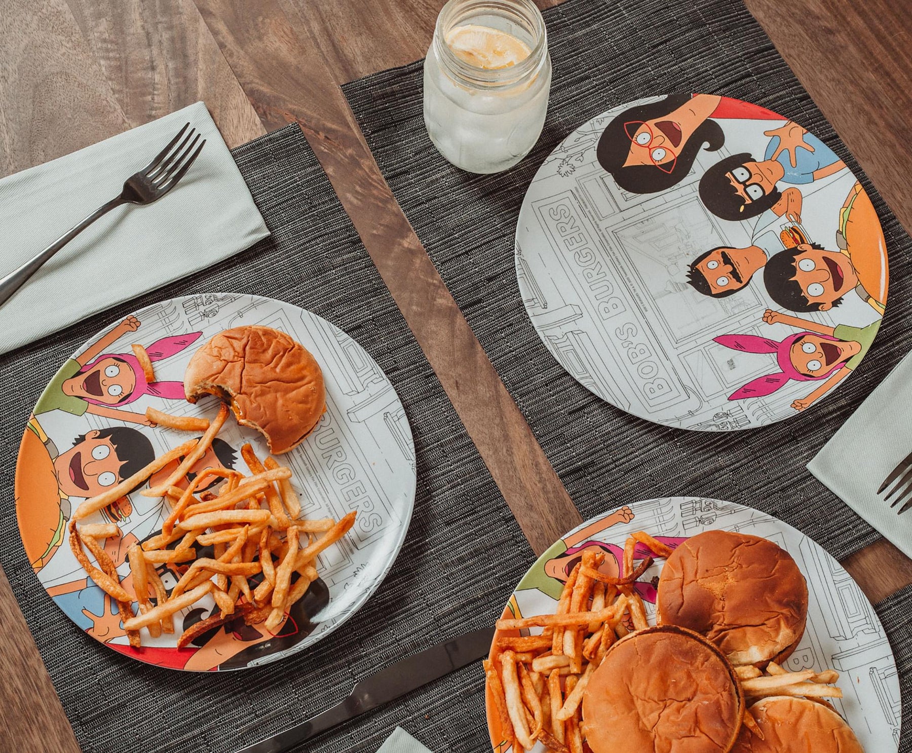 Bob's Burgers Belcher Family 10-Inch Melamine Dinner Plates | Set of 4