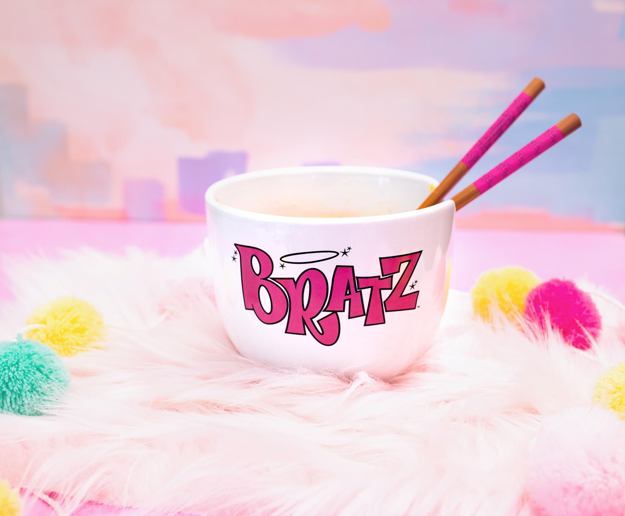 Bratz 20-Ounce Ceramic Ramen Bowl and Chopstick Set