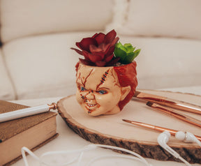 Child's Play Chucky 3-Inch Ceramic Mini Planter with Artificial Succulent