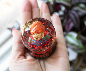 Child's Play Chucky "Wanna Play?" Collectible Mini Snow Globe | 3 Inches Tall