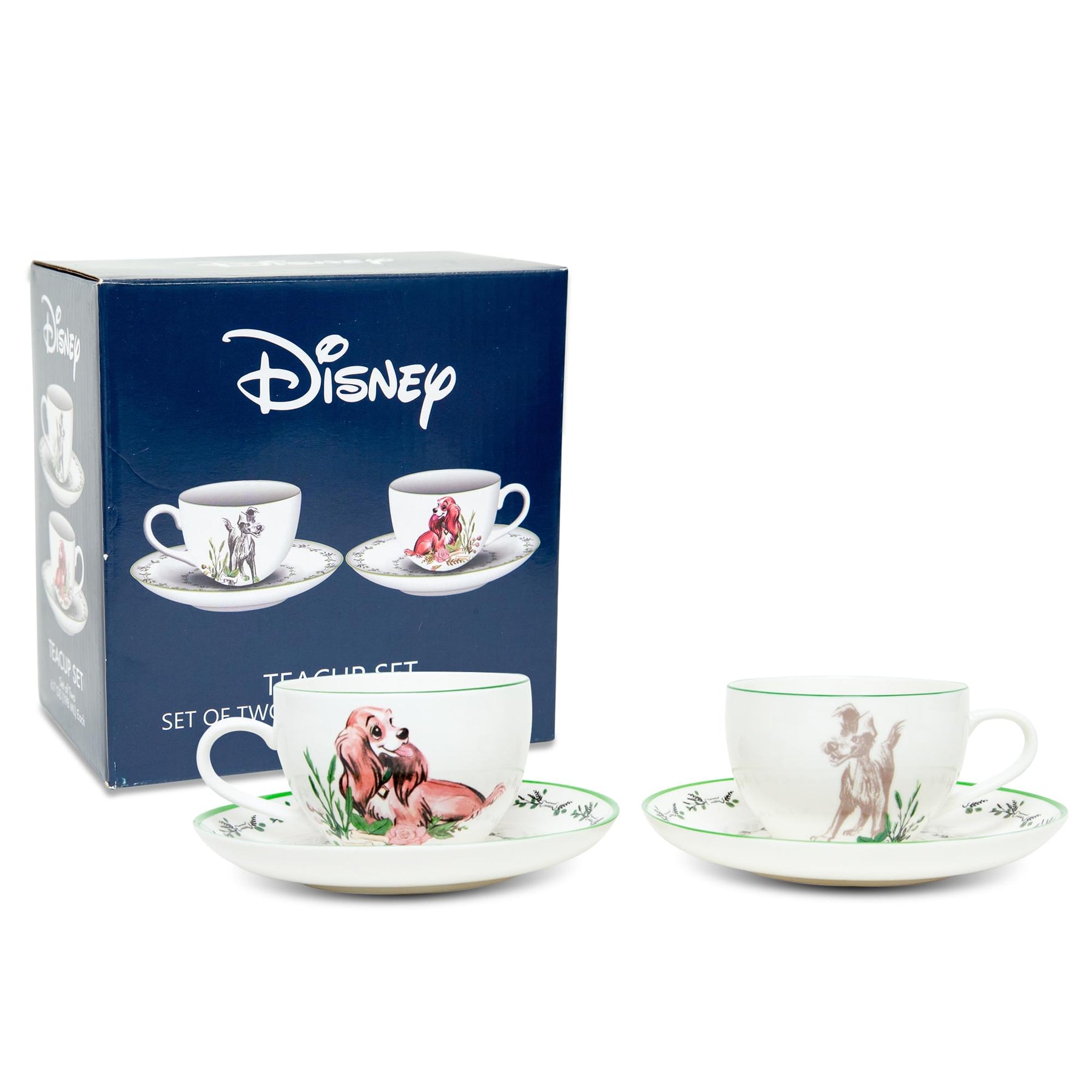 Disney Lady and the Tramp Bone China Teacup and Saucer | Set of 2