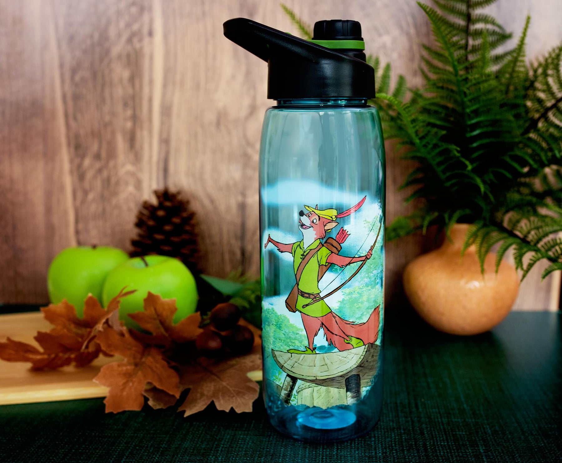 Disney Robin Hood "What A Good Day" Water Bottle with Lid | Holds 28 Ounces