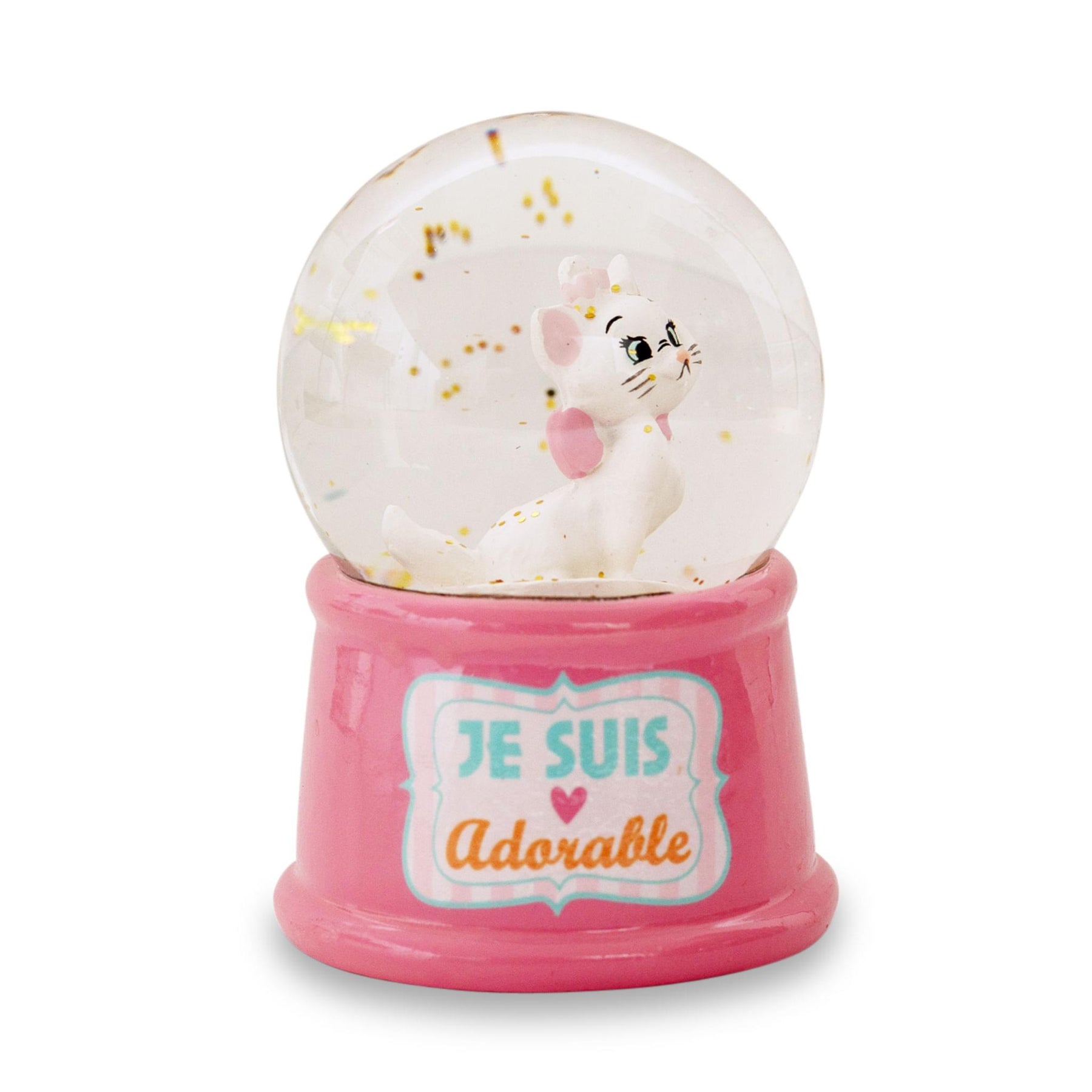 Disney Aristocats Marie "Je Suis Adorable" Light-Up Mini Snow Globe