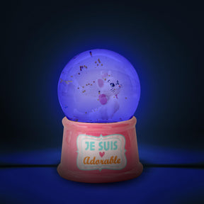 Disney Aristocats Marie "Je Suis Adorable" Light-Up Mini Snow Globe