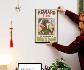 Disney Robin Hood Reward Poster Wood Wall Art Sign