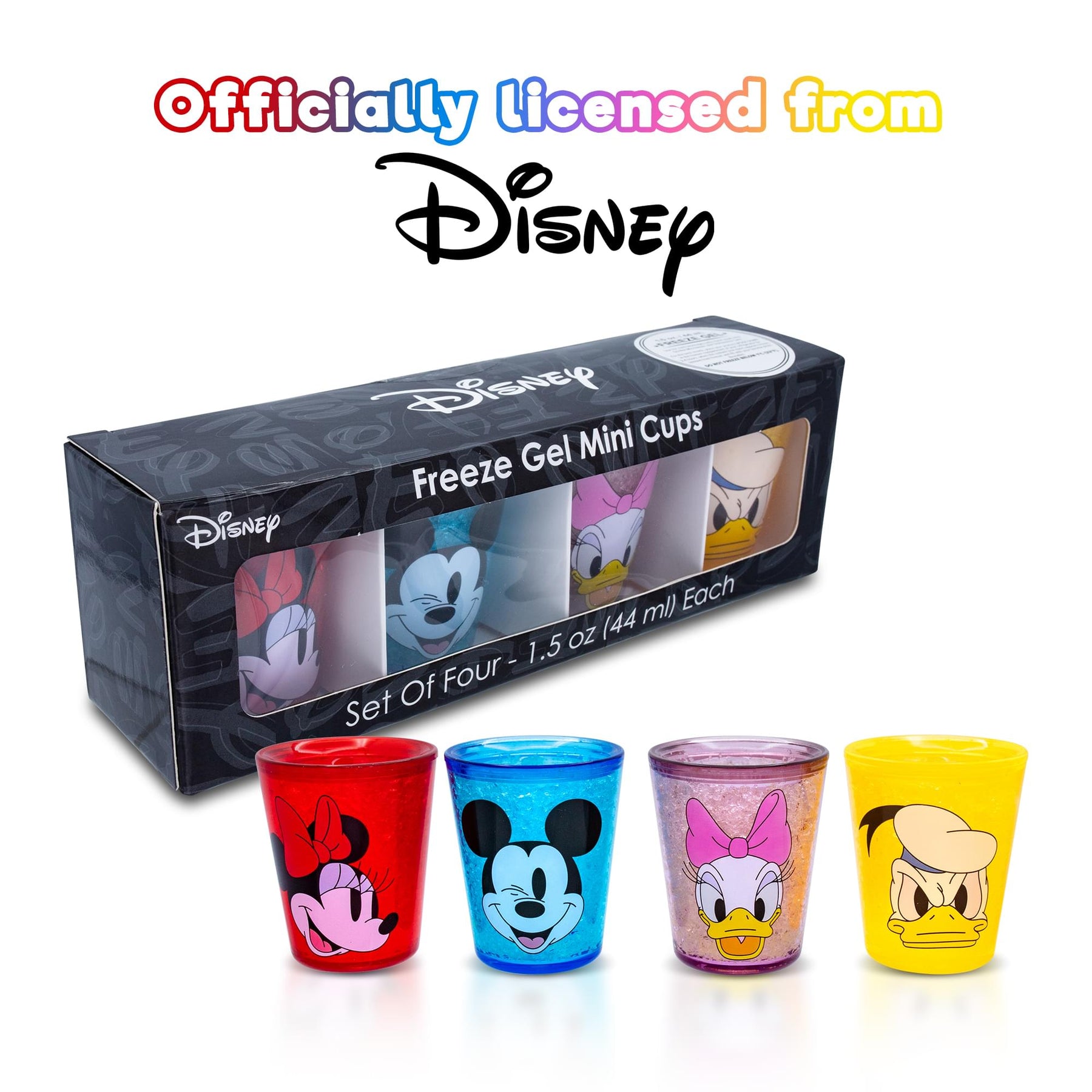 Disney Mickey Mouse and Friends Faces 1.5-Ounce Freeze Gel Mini Cups | Set of 4