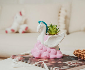 Disney Hercules Pegasus 3-Inch Ceramic Mini Planter With Artificial Succulent