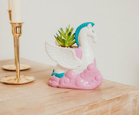 Disney Hercules Pegasus 3-Inch Ceramic Mini Planter With Artificial Succulent
