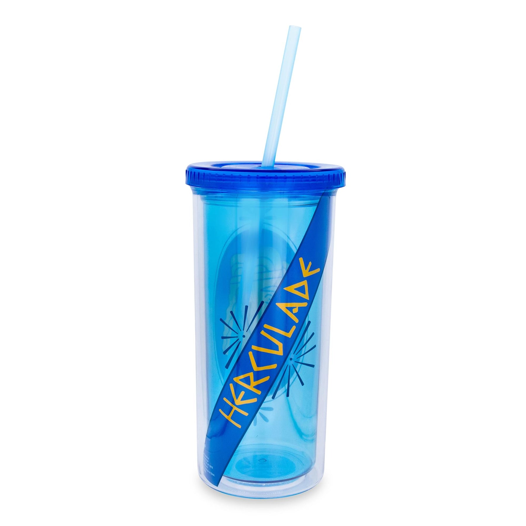 Disney Hercules Double-Walled Tumbler With Lid and Straw | Holds 20 Ounces